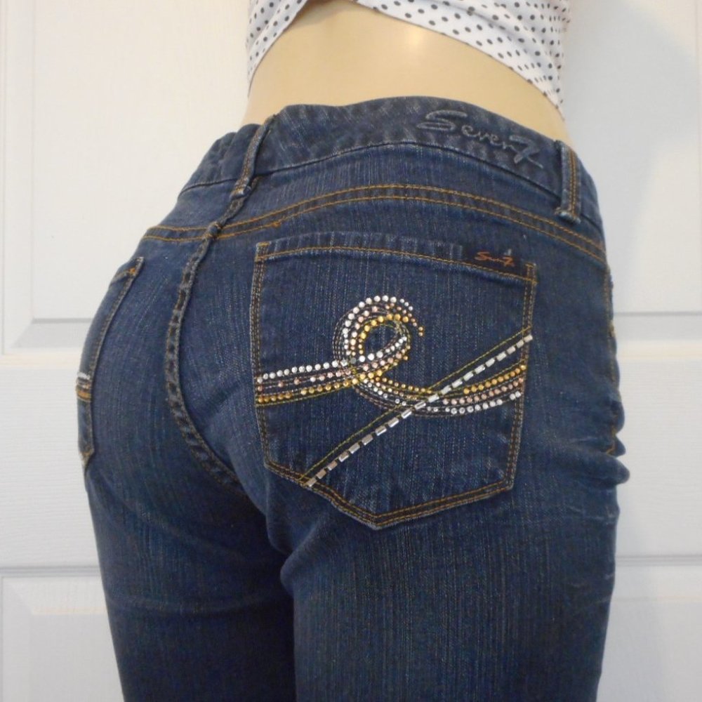 Seven7 Jeans Boot Cut Denim Size 6 - Picture 1 of 12